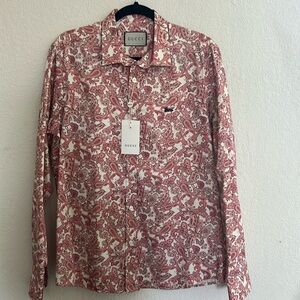 Gucci Men’s Paisley Long Sleeve Button Shirt